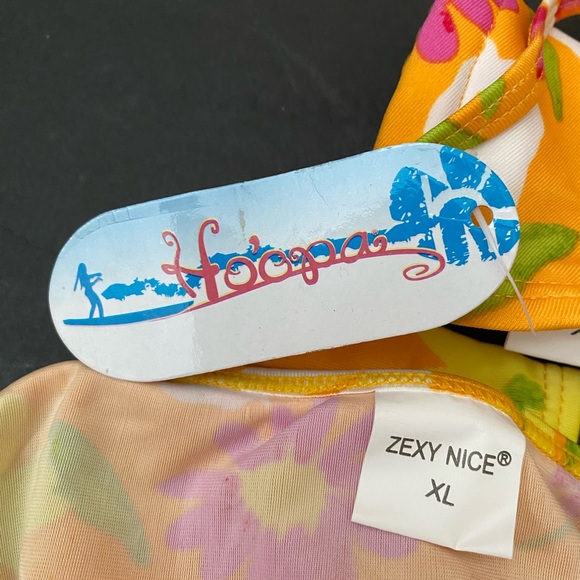 Hoopa orange floral print Bikini Women’s Size XL - Picture 7 of 10